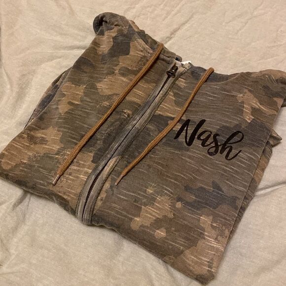 MV Sport Brand Women’s Nash Nashville Camo Camouflage Hoodie Size Small - Picture 14 of 14